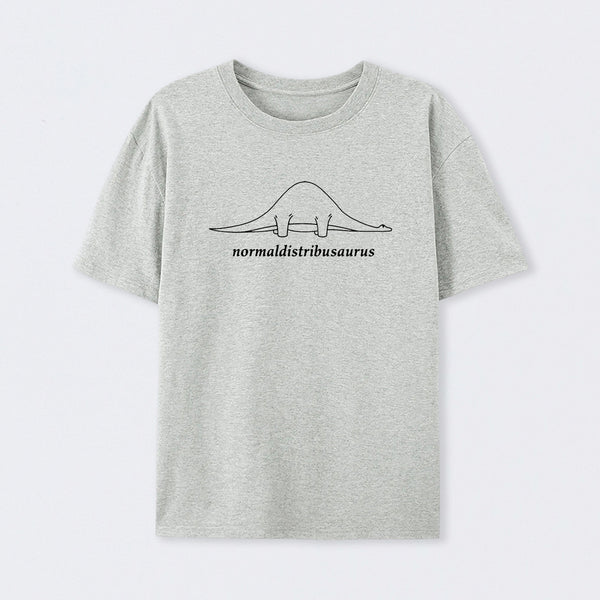 Grey Normal Distribution Dinosaur T-Shirt