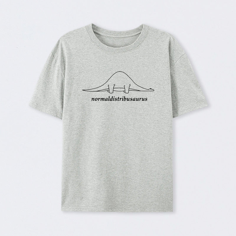 Grey Normal Distribution Dinosaur T-Shirt