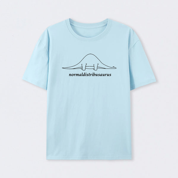 Light Blue Normal Distribution Dinosaur T-Shirt
