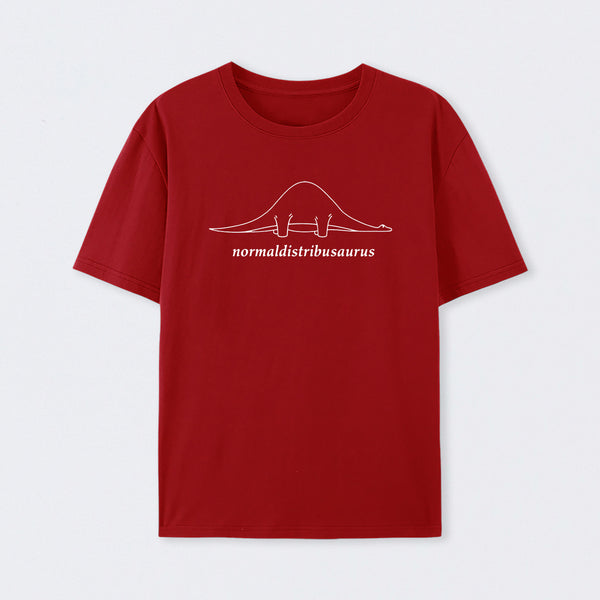 Red Normal Distribution Dinosaur T-Shirt