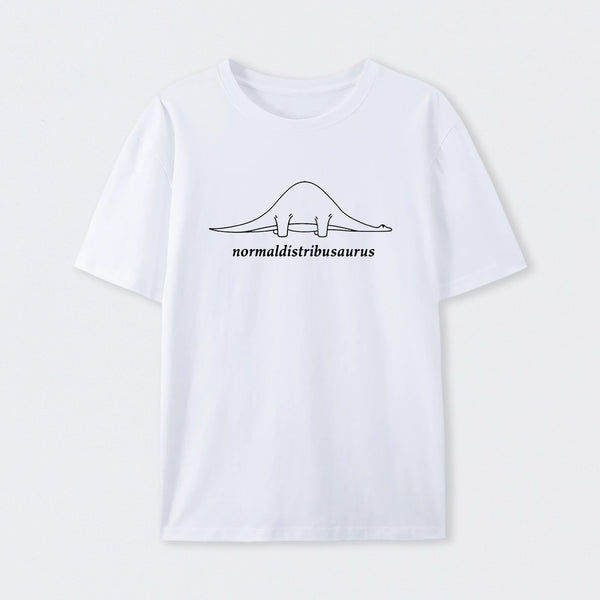 White Normal Distribution Dinosaur T-Shirt
