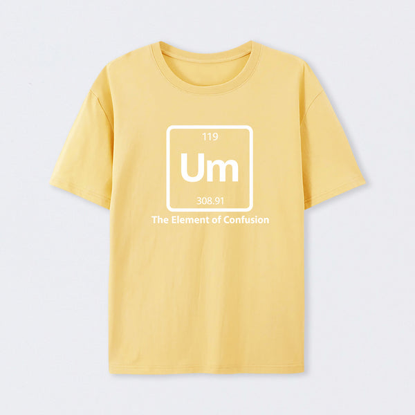 Yellow Um The Element of Confusion T-Shirt