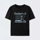 Black SchrÖdinger's Cat Escape Plan Interesting Physics Science T-Shirt