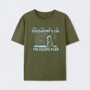 Army Green SchrÖdinger's Cat Escape Plan Interesting Physics Science T-Shirt