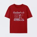 Red SchrÖdinger's Cat Escape Plan Interesting Physics Science T-Shirt