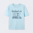 Light Blue SchrÖdinger's Cat Escape Plan Interesting Physics Science T-Shirt