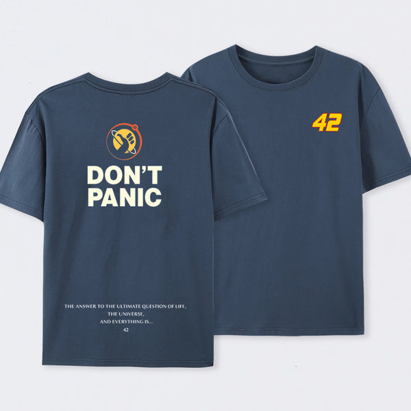 Don't Panic Front and Back Printed T-Shirt