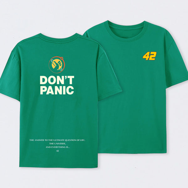 Don't Panic Front and Back Printed T-Shirt