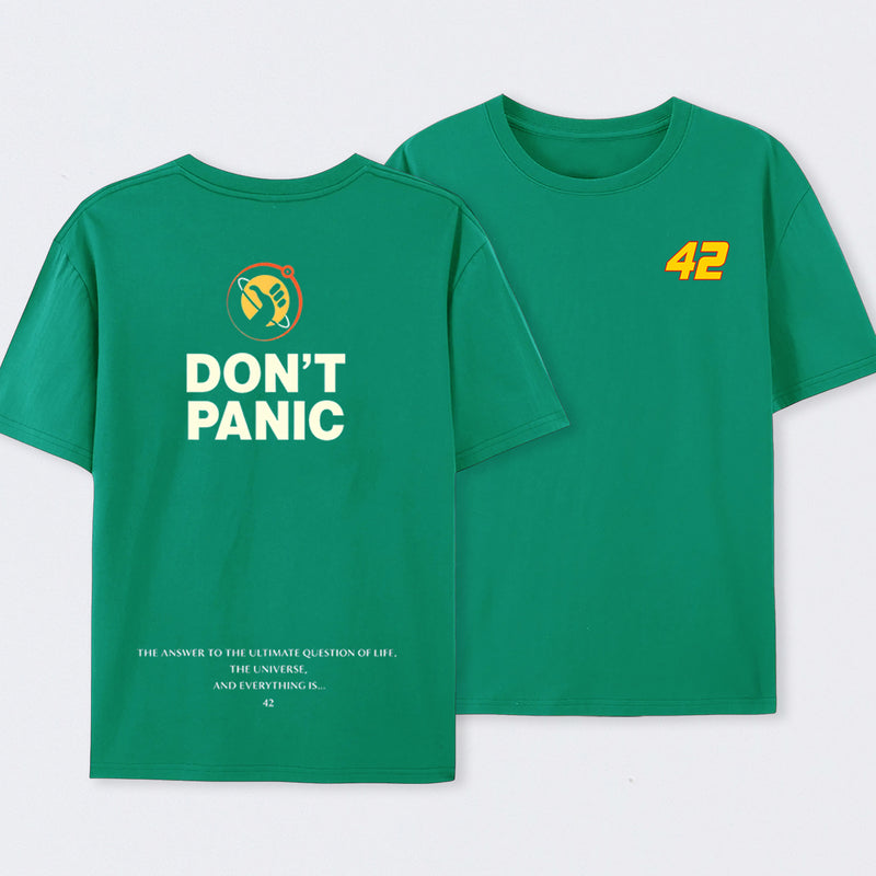 Don't Panic Front and Back Printed T-Shirt