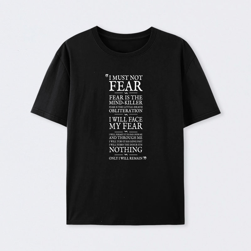 Litany Against Fear Cotton Unisex T-Shirt