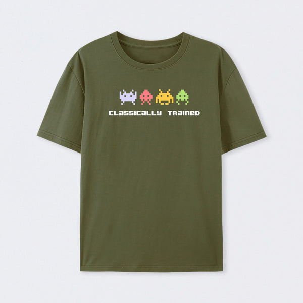Classically Trained 8 Bit Geek Cotton Unisex T-Shirt