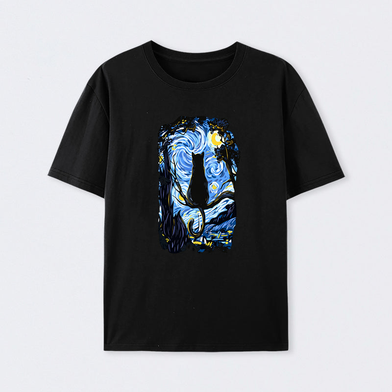 CAT STARRY NIGHT T-Shirt