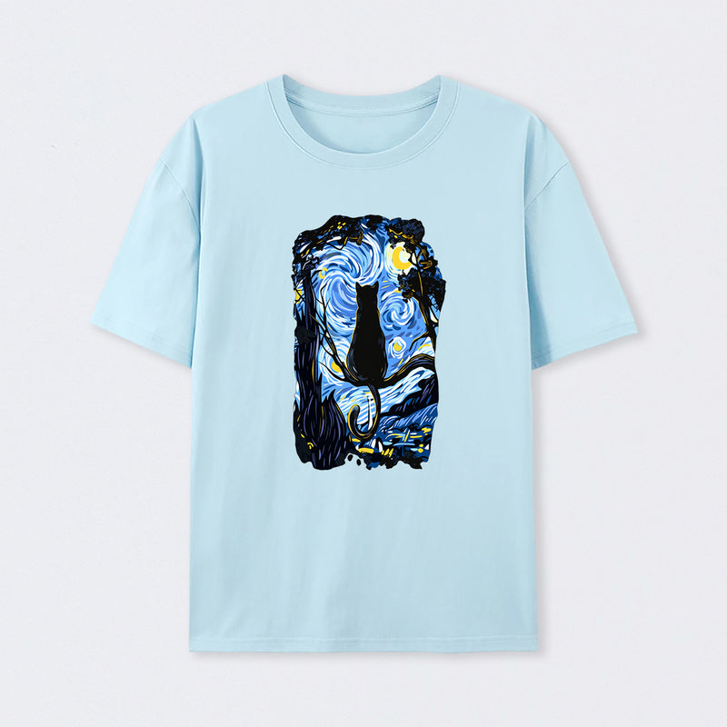 CAT STARRY NIGHT T-Shirt