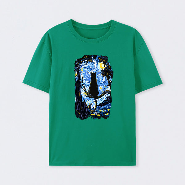 CAT STARRY NIGHT T-Shirt