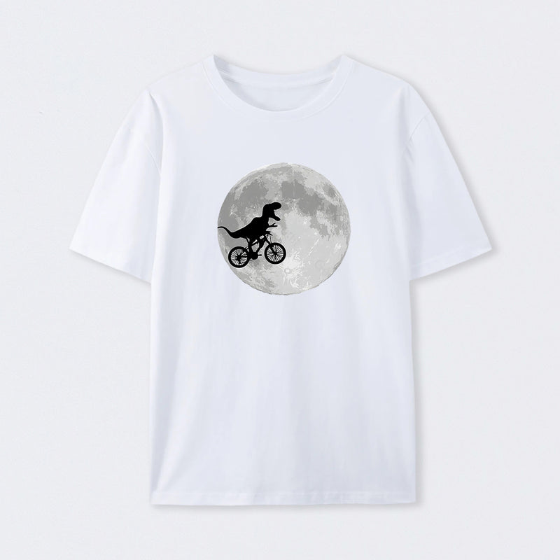 Dinosaur Bike and Moon T-Shirt