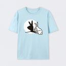 Funny Rabbit Hand Shadow Puppets Bunny Figure Pop Art T-Shirt