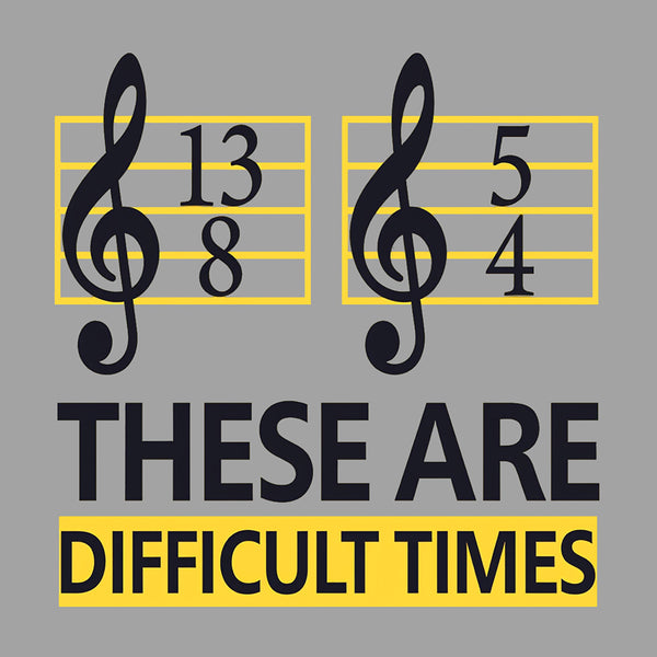 Difficult Times Front and Back Printed T-Shirt