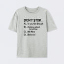 Don't Stop 80s Songs Multiple Choice T-Shirt