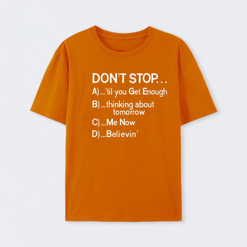 Don't Stop 80s Songs Multiple Choice T-Shirt