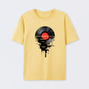 Vinyl LP Music Record Sunset Red T-Shirt
