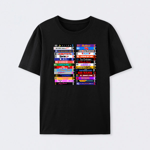 Retro 80s Movies VHS Stacks T-Shirt