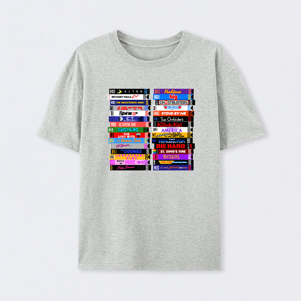 Retro 80s Movies VHS Stacks T-Shirt