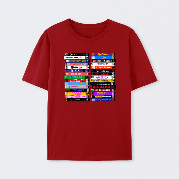 Retro 80s Movies VHS Stacks T-Shirt