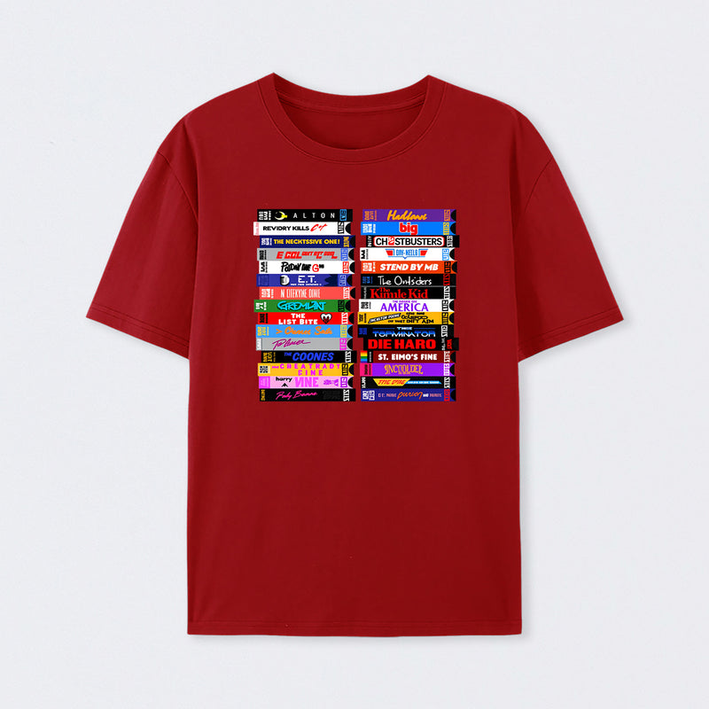 Retro 80s Movies VHS Stacks T-Shirt