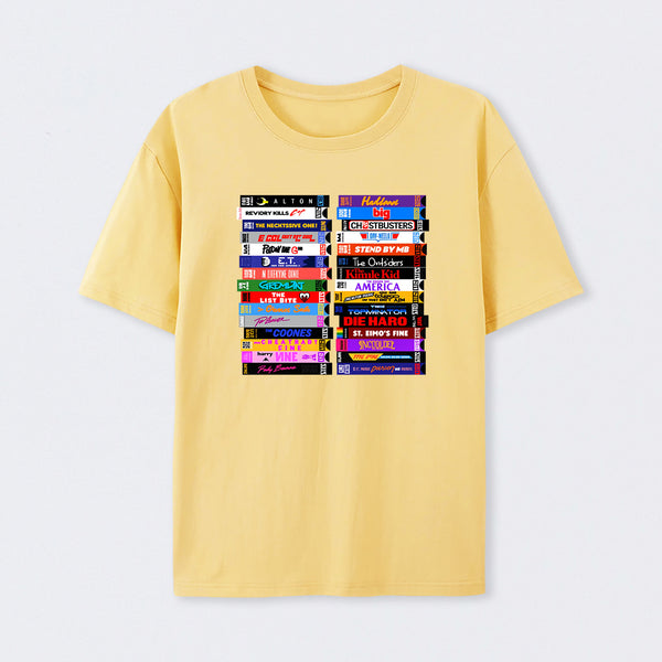 Retro 80s Movies VHS Stacks T-Shirt