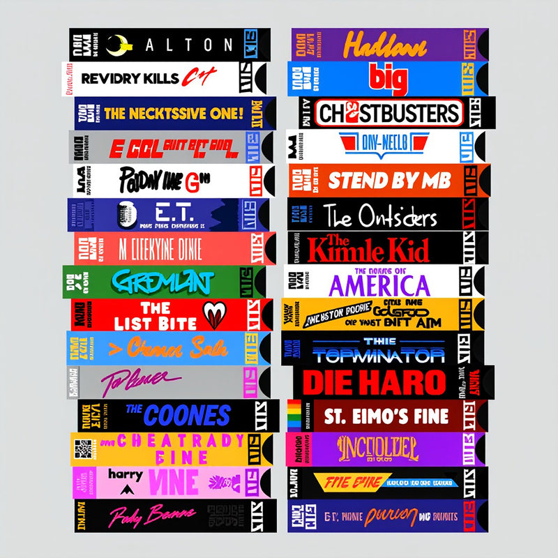Retro 80s Movies VHS Stacks T-Shirt