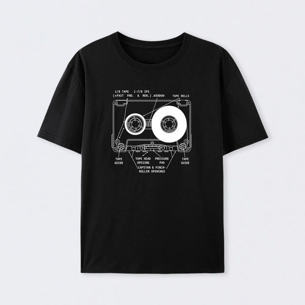 Anatomy of a Cassette Tape T-Shirt