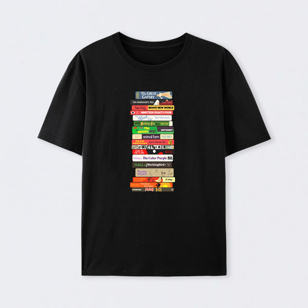 Classic Banned Books Stack T-Shirt