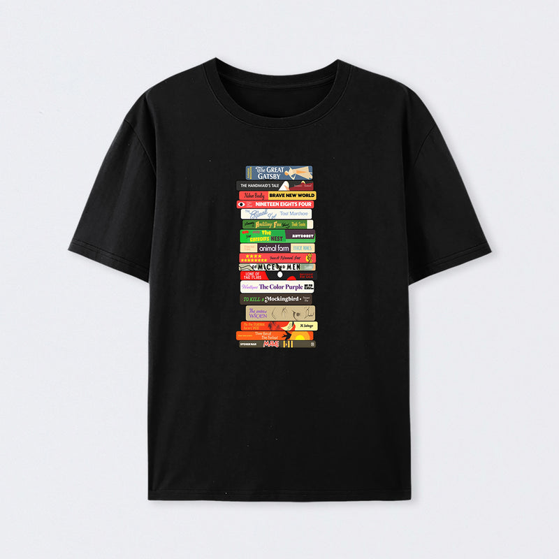 Classic Banned Books Stack T-Shirt