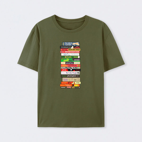 Classic Banned Books Stack T-Shirt