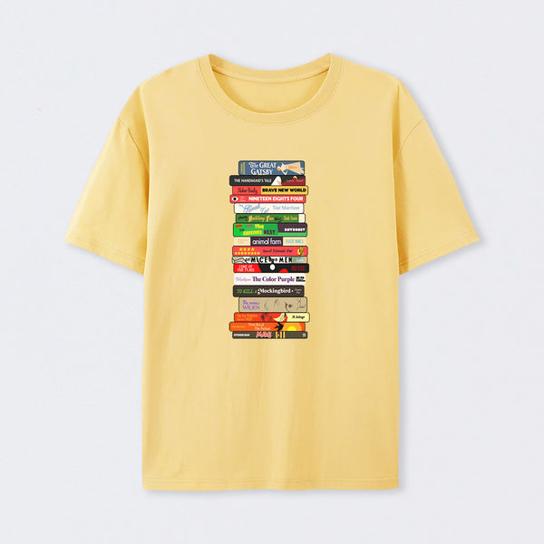 Classic Banned Books Stack T-Shirt