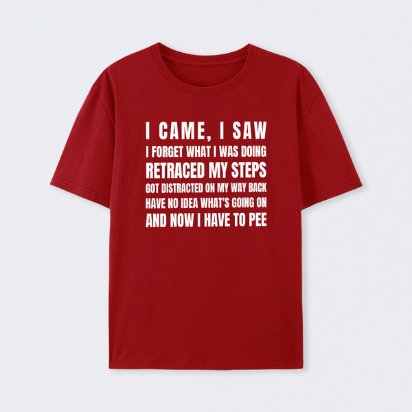 I Came, I Saw, I Have To Pee T-Shirt