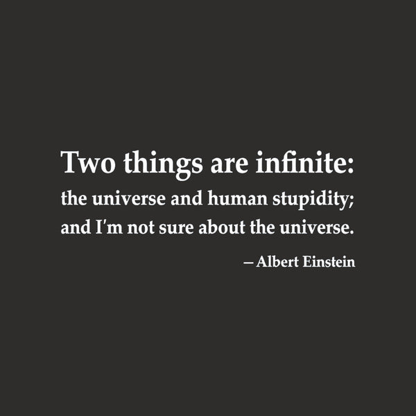 Einstein Quotes Two Things Are Infinite T-Shirt