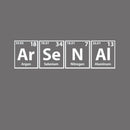 Arsenal (Ar-Se-N-Al) Periodic Elements Spelling T-Shirt