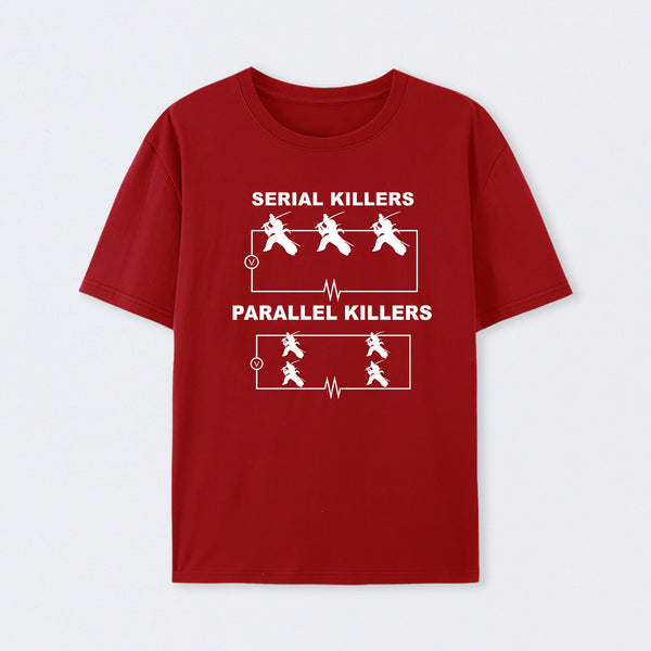 Serial Killers VS Parallel Killers Circuit Diagram Science T-Shirt