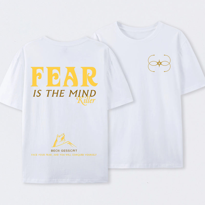 Fear Front and Back Printed T-Shirt