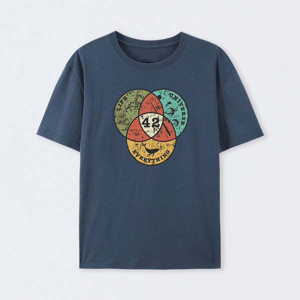 Life, the Universe & Everything Nerdy Graphic T-Shirt