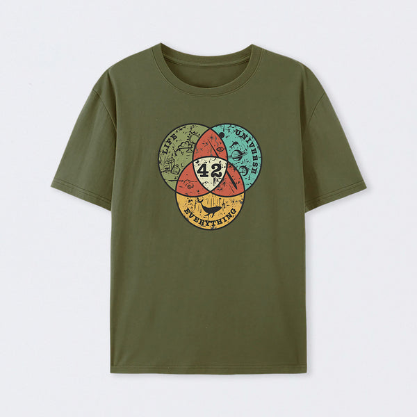 Life, the Universe & Everything Nerdy Graphic T-Shirt