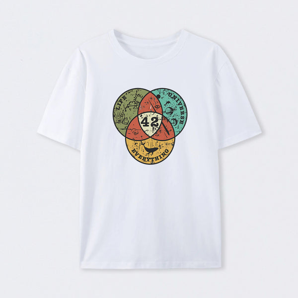 Life, the Universe & Everything Nerdy Graphic T-Shirt
