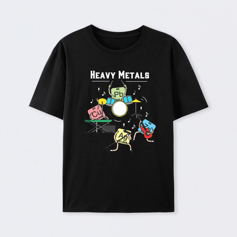 Heavy Metals Rock Chemistry Physics Periodic Table of Elements T-Shirt