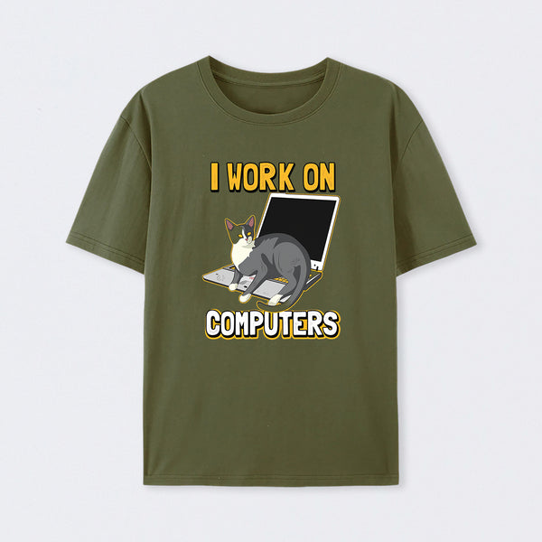 Funny cat of a computer scientist T-Shirt
