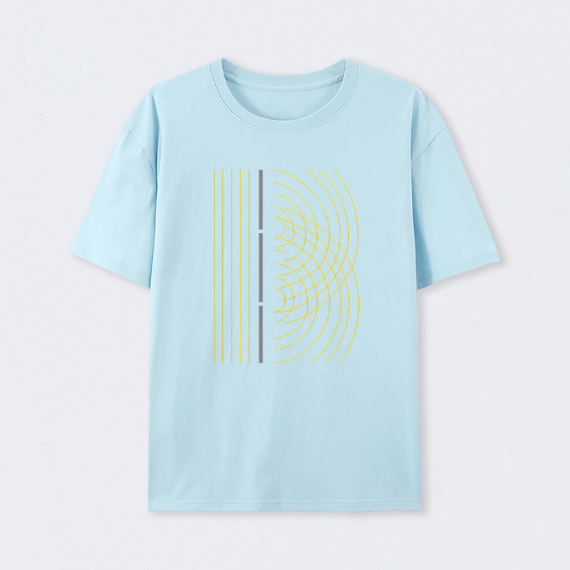Double Slit Light Wave Particle Science Experiment T-Shirt