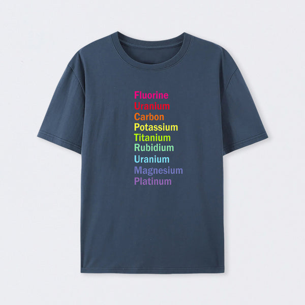 Fluorine Uranium Carbon Potassium T-Shirt