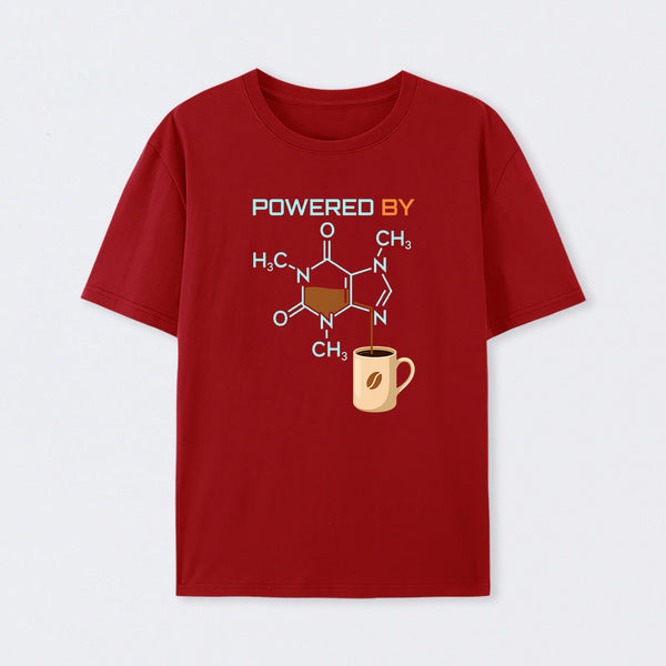 Powered By Caffeine Funny T-Shirt