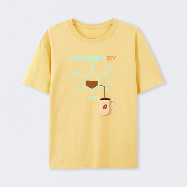 Powered By Caffeine Funny T-Shirt