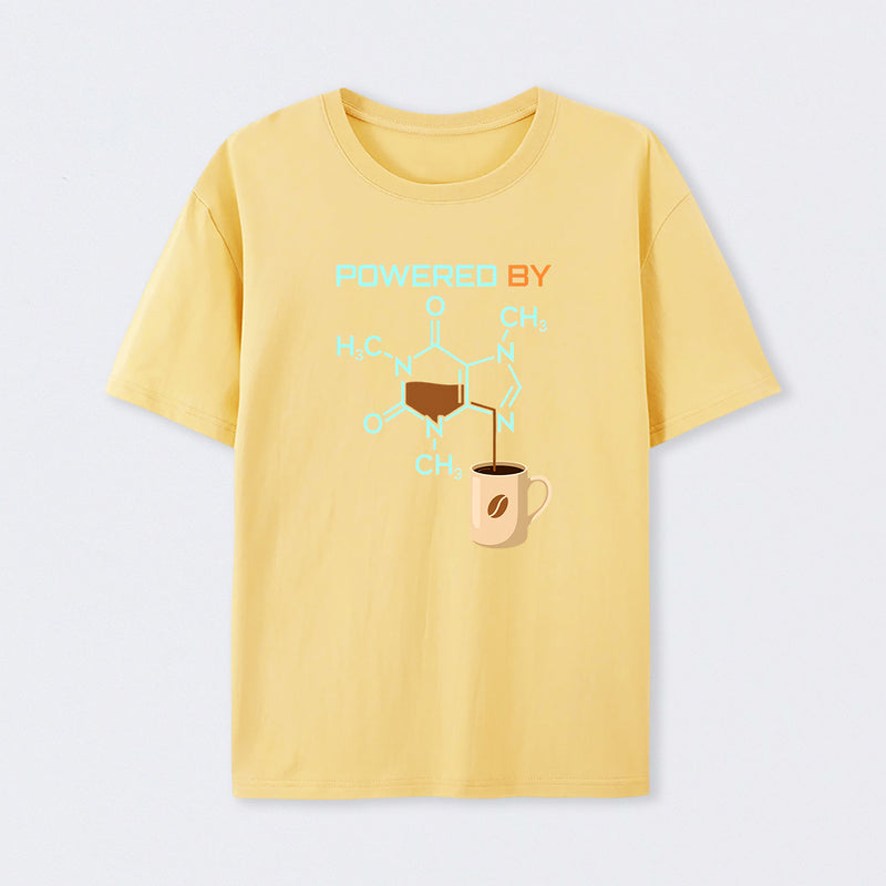 Powered By Caffeine Funny T-Shirt